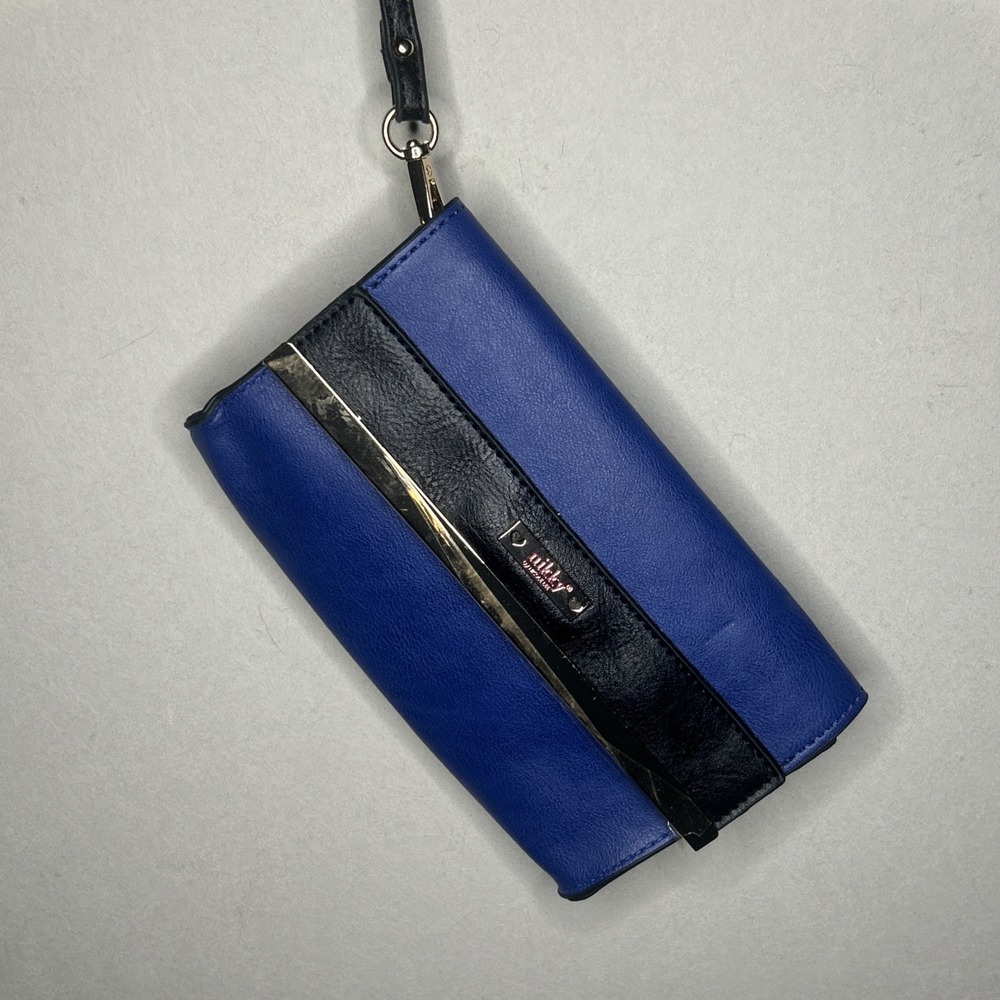 Nikky By Nicole Lee Wristlet Pouch Colorblock Blue OS Modern Chic Y2K Minimalist